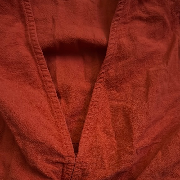 Fancyinn Red Ruffled Tie Front Blouse Sleeveless - Picture 5 of 5